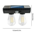 thumbnail image 3 of Clearance!Solar Motion Sensor Wall Light-Outdoor Human Body Induction LED Bulb with Tungsten Filament for Courtyard,Garden & Pathway Lighting, 3 of 9