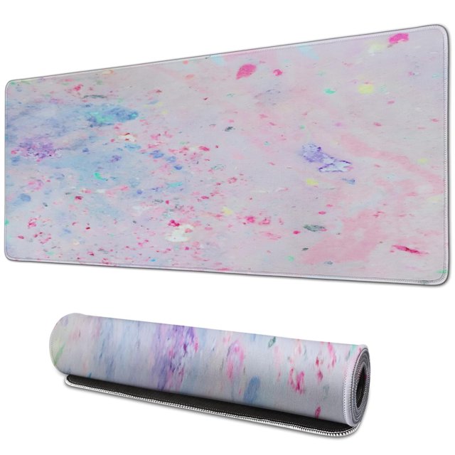 'Stay Positive' Golden Mousepad: Large, Non-Slip Rubber Base - Stitched Edges, Waterproof - Essential Desk Mat for Gaming, Office or Home Workspace