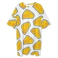 thumbnail image 3 of Cheese Pattern On White Background Sleepshirts For Sleeping Travels Loose Sleepdress Pajama Dress Soft Nightdress Sleepwear, 3 of 7