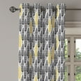 thumbnail image 2 of Ambesonne Feather Grommet Curtain, Style Art Tribal, 50" x 96", Black White Mustard, 2 of 6
