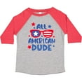 thumbnail image 3 of Inktastic 4th of July All American Dude with Red and Blue Glasses Boys Toddler T-Shirt, 3 of 5