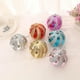 thumbnail image 4 of Bolas coloridas de alta gama navideñas pintadas a mano roscadas pintadas 6 cm dorado 12 piezas, 4 of 5