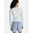 thumbnail image 3 of No Boundaries Baby Tee with Long Sleeves, Women’s, 3 of 5