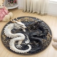 thumbnail image 5 of Palm Tree Round Area Rug, tropical island circle carpet for patio door area, dining room or bedroom, soft washable non-slip floor mat, resort style décor, 5 of 6