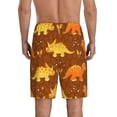 thumbnail image 4 of Lsque Dinosaurs and Leaves Mens Sleep Pajama Shorts,Short Pajama Pants, Cotton Ultra-Soft Knit-XX-Large, 4 of 9