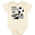 thumbnail image 3 of Inktastic Little Sister and Biggest Fan Soccer Player Girls Baby Bodysuit, 3 of 5