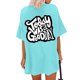 thumbnail image 5 of Fiudx Ofertas Del Día Moda Mujer Casual Cuello Redondo Impresión Blusa Manga Corta Camiseta Verano Tops, 5 of 6