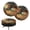 Autumn Flowers Pumpkin, variant on Chaqlin Cardinal Fall Pumpkin Vibrant 3D Print Round Bar Stool Covers 2 Pack, Elastic Waterproof Seat Covers, Non-Slip for 12-16 Inch Stools 13 Inch Stools Cover