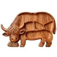thumbnail image 4 of CQCYD 3Pcs Highlands Cow Wooden Charcuterie Board, Cheese And Cracker Serving Tray Unique Farmhouse Kitchen Decor Rustic Party Platter Gift For Women Hostess Housewarming, 4 of 9