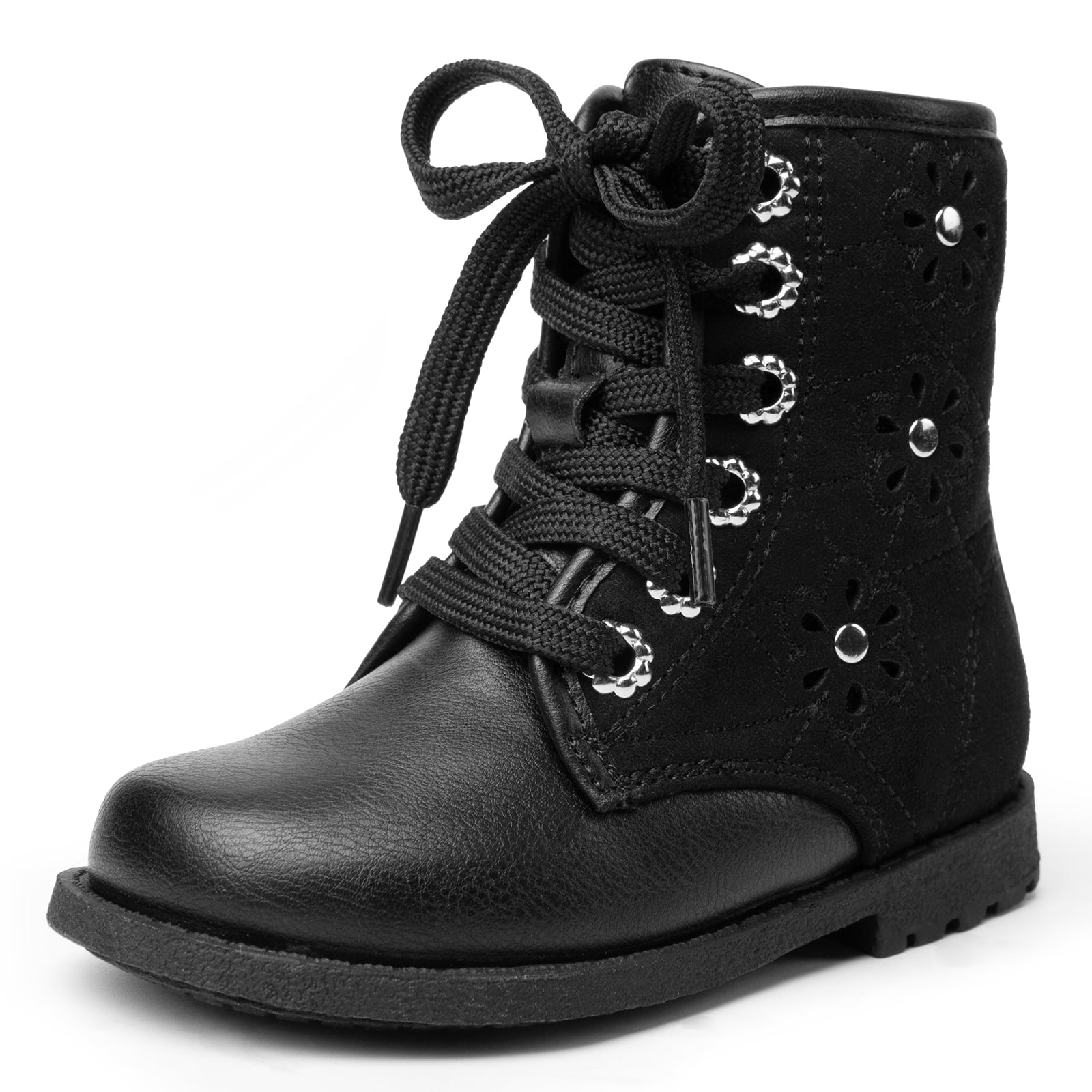 JORYA Girls' Combat Boots Kids Laceup Ankle Booties Size 5