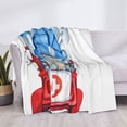 thumbnail image 3 of Uemuo Medicine Gnome Truck Red Printed Throw Blanket for Couch, Fluffy Fuzzy Blankets for Bed, Sofa, Cozy Flannel Faux Fur Blanket-80"x60", 3 of 6