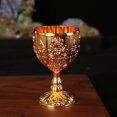 thumbnail image 2 of Piwvid 30ml Mini Gold Goblet Vintage Metal Embossed Wine Cup Retro Tiny Goblet Embossed Wine for Home Parties and Weddings, 2 of 3