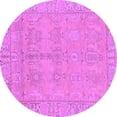 thumbnail image 1 of Ahgly Company Indoor Round Oriental Purple Traditional Area Rugs, 7' Round, 1 of 4