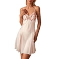 thumbnail image 1 of Fvwitlyh Valentines Pyjamas Femmes Dentelle Légère Blouse Transparente Buste Jupe Blanche, L, 1 of 5