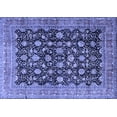 thumbnail image 1 of Ahgly Company Machine Washable Indoor Rectangle Persian Blue Traditional Area Rugs, 3' x 5', 1 of 4