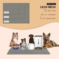 thumbnail image 3 of AVERYDAY 100% Waterproof Thicker Silicone Dog Food Mat, 0.63'' Raised Edge Bowl Mat for Food & Water, Non Slip Pet Feeding Placemat for Messy Drinkers, Perfect for Large Medium Small Breeds, 18"x10", 3 of 7