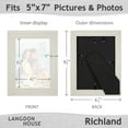 thumbnail image 2 of Langdon House 5x7 Almond White Picture Frames, Contemporary Style, 6 Pack, Richland Collection (US Company), 2 of 6