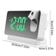 thumbnail image 4 of Xihbxyly Reloj de Proyección con Espejo, Proyección Ajustable de 180°, Pantalla Led Grande, Indicador de Temperatura y Humedad, Puerto de Carga Usb, Funcionamiento Silencioso, Ideal para Dormitorio y, 4 of 4