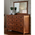 thumbnail image 3 of A-America Mission Hills Solid Wood 10-Drawer Bedroom Dresser in Harvest, 3 of 5