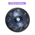 thumbnail image 4 of Handpan de acero inoxidable 22 pulgadas en escala D menor - 10 notas vibrantes con estuche, baquetas y soporte plegable (color púrpura), 4 of 6