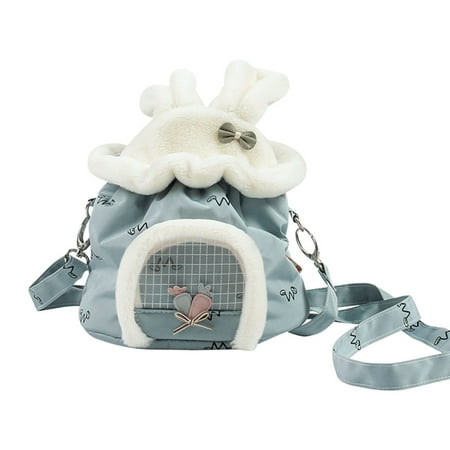 Hamster Carry Pouch Travel Carrier Breathable for Squirrel Hedgehog Green
