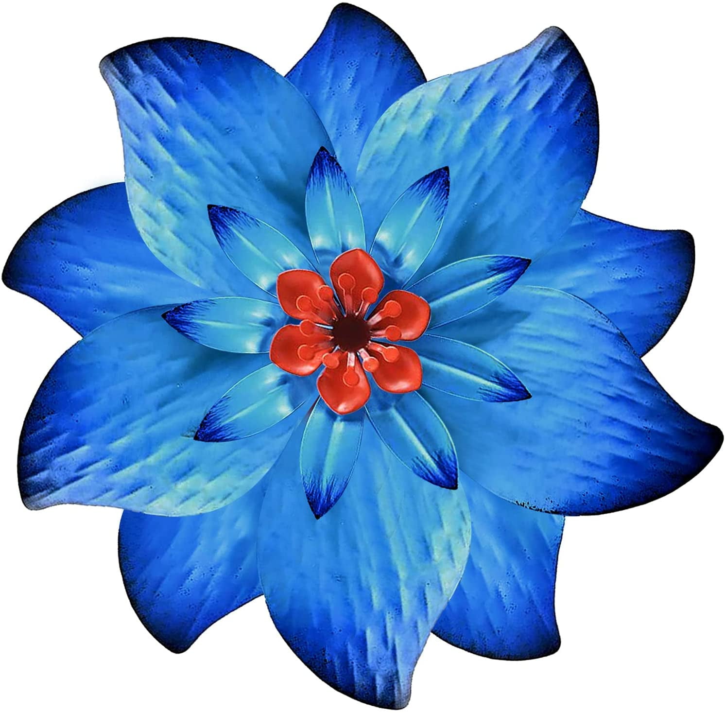 WENYLE Metal Flower Wall Decor Wall Sculpture Indoor Outdoor Hanging