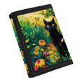thumbnail image 2 of CHAQLIN Children's Wallet Black Cat Easy Access Kids Trifold Wallet for Travel, Polyester Slim Trifold Card Wallet, 2 of 6