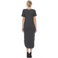 thumbnail image 4 of White Mark Women's Short Sleeve V-neck Maxi Dress, 4 of 6