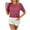 Purple, variant on Wlynlyn Sweaters for Women Short Sleeve Tops Hollow out Knit Pullover Tops Colorblock Cropped Tops