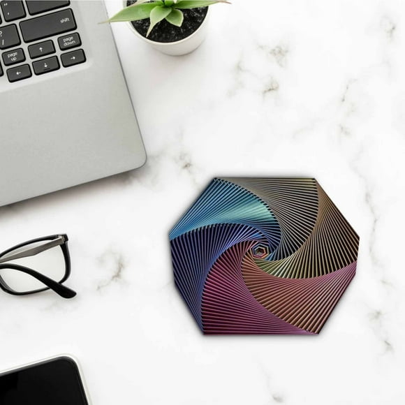 MuYan Fractal Fidget Hexagon,3D Printed Hexagon Fidget Toy, 3D Printed Infinity Cube, Geometric Fidget Coasters, , Sensory Toys for Adults, Infinity Cubes