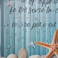 thumbnail image 5 of Orinice Beach Shower Curtain, Beach Theme Starfish Seashell Bathroom Curtain, Rustic Vintage Wood Ocean Quote Words Fabric Shower Curtain Set, Nautical Coastal Waterproof Bathroom Decor  60x72, 5 of 7