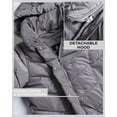 thumbnail image 4 of Chaqueta larga Steve Madden para mujer, talla grande, titanio, 4 of 7