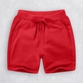 thumbnail image 2 of GiLiling Toddler Baby Boys Shorts Summer Solid Cotton Short for Kids Girls Childrens Sport Jogger Shorts Casual Pants (Red, 12-24 Months), 2 of 7
