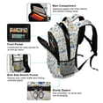 thumbnail image 5 of FORMRS Unisex Backpack Elementary School Travel Bookbag with Reflective Stripes, Blue Floral, 5 of 7
