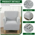 thumbnail image 2 of AIGIA Stretch Chair Covers with Arms Printed Accent Chair Cover 1 Piece Armchair Covers Chair Slipcovers for Living Room, 2 of 5