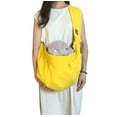 thumbnail image 2 of Bolsa transportadora para gatos/perros, bandolera para perros con un solo hombro y bolsa transportadora para mascotas con bolsillo para teléfono móvil, color amarillo brillar Electrónica, 2 of 5