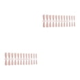 thumbnail image 1 of Justharion Coffin Nail Set Glossy Classic French Style Scratch Resistant Artificial Press-on Fingernails Manicure Stickers Type 16 2Set, 1 of 6