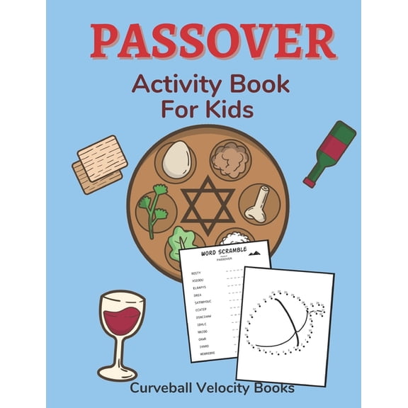 Passover Activity Book for Kids: Puzzles for Kids Aged 6-12, (Paperback)