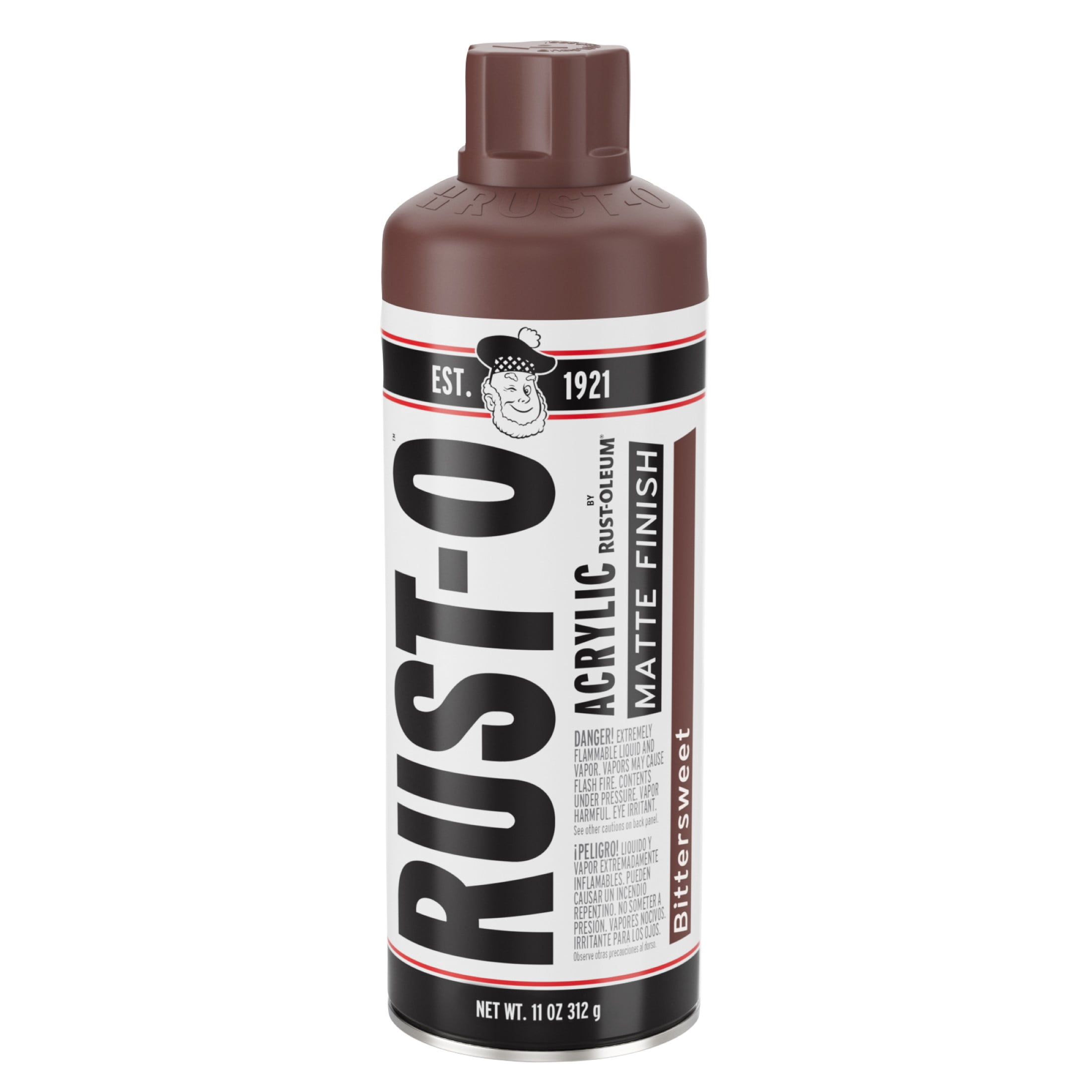 6 Pack, Bittersweet, Rust-Oleum Rust-O Acrylic Matte Spray Paint-392226, 11 oz