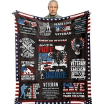 Veteran Gifts,Veteran Fathers Gift,Vietnam Veteran Gifts,Veteran Gifts for Men,Hard Head Veterans,Gifts for Veterans,Navy/Army/Air Force Veteran Gifts,Proud Patriotic Veterans Blanket 60”x50”