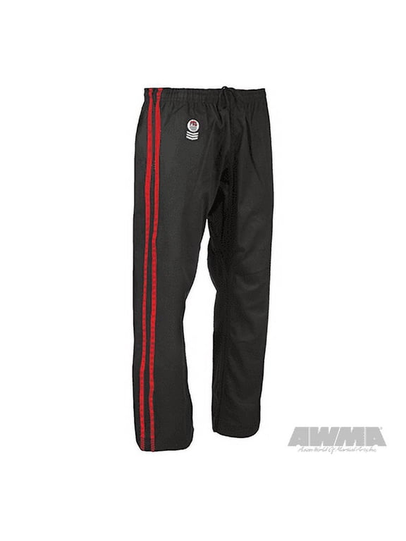 ProForce Gladiator Demo Karate Pants II - Black/Red - 000 4' - 4'3" (Child Size 8-10) 40-60 lbs