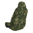 thumbnail image 2 of Wukai Green Camouflage Skull Full Set Car Seat Covers with Soft Padding Universal Auto Front Seats Protector and Cushion Mat, 2 of 5