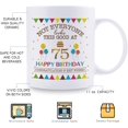 thumbnail image 5 of Not Everyone Looks This Good At 75 Happy Birthday 11oz Coffee Mug - 75th Birthday Gifts for Women Men Grandma Grandpa Mom Dad Friend Sister Brother Uncle Aunt Coworker, 5 of 6