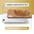 thumbnail image 6 of Case Yard Wooden Case Outside Soft TPU Silicone Slim Fit Shockproof Wood Phone Cover for Girls Boys Men and Women Supports Wireless Charging California Bear Letters Design case for iPhone-XR, 6 of 7