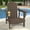 Brown, variant on Tappio HDPE Adirondack Chair, Patio Seat All Weather Outdoor Patio Chair with Cup Holder for Lawn Yard Fire Pit, Black
