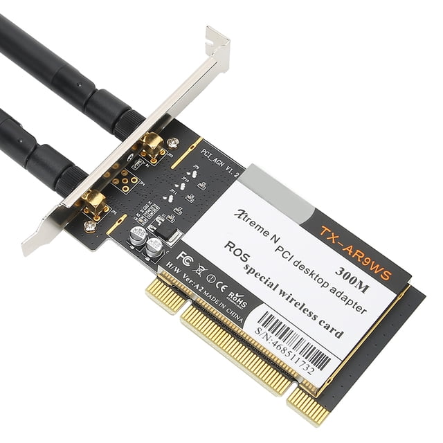 PCIe WiFi Card, 802.11b/g/n PCI Express Wi-Fi Adapter, 300Mbps WiFi Card With 2 Antennas, Support Shared WIFI, For WIN XP/WIN7/WIN8/WIN10