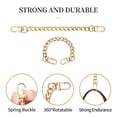 thumbnail image 4 of Qarigey 4 Uds. De cadenas para bolsos de mujer, cinturón de Metal dorado de repuesto desmontable, ropa ajustable, correas decorativas para Type3, 4 of 5