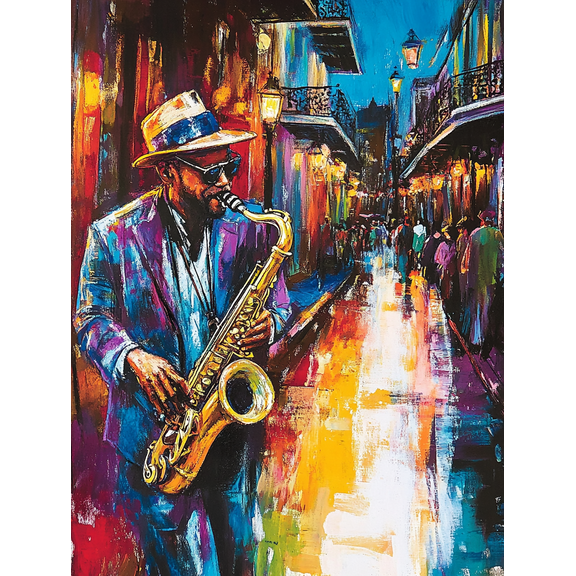 Saxophone Player Jazz Music Canvas Painting, Suitable for Living Room, Bedroom, Office, Studio, and Hotel Decoration.