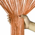 thumbnail image 2 of Gustave 3.3FT * 6.6FT Door String Curtain Wall Panel Fringe Window Room Divider Glitter Tassel Screen Ribbon Curtains for Wedding Home Party Decor "Light Brown", 2 of 10