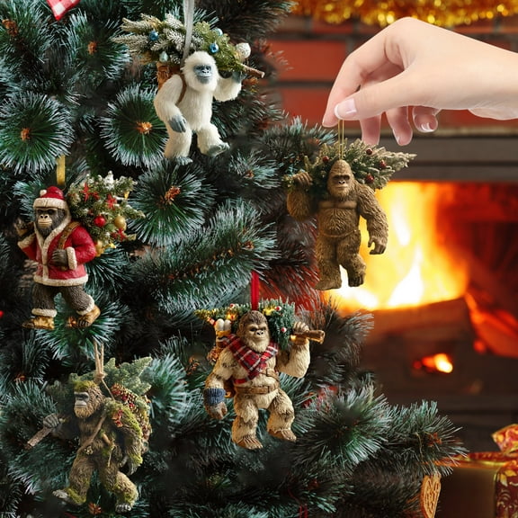 2026 Wildlife Wonders Sasquatch Christmas Ornament - 3.1in Myths & Holiday Magic Themed Decor for Christmas Tree, Home Shelf, Unique Design, Durable Material, Ideal for Collectors, B